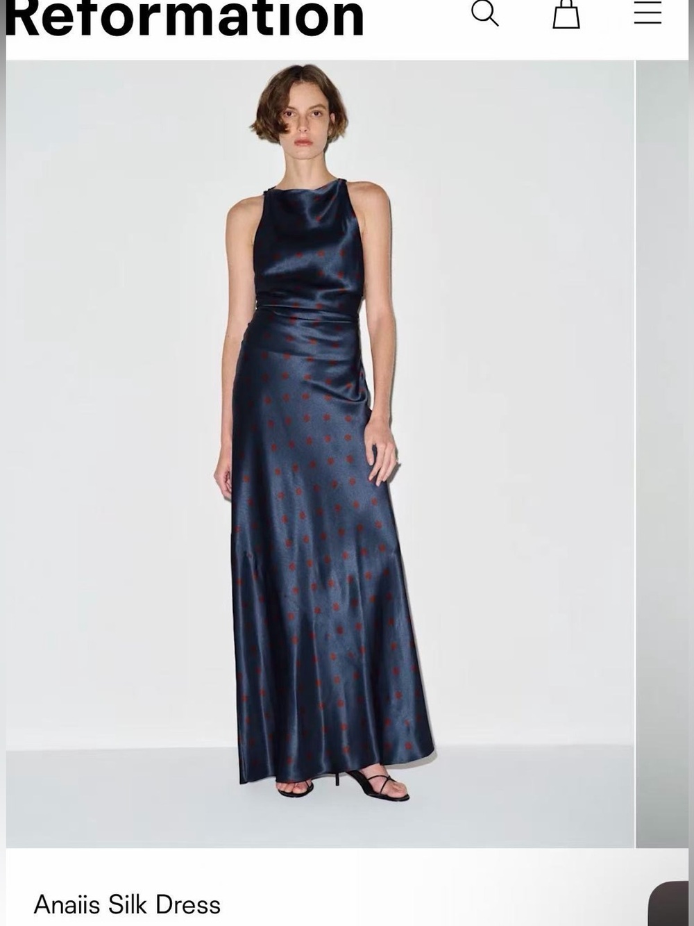 Reformation Anaiis Silk Dress